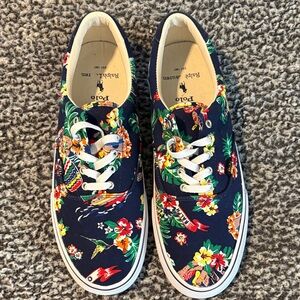 Polo by Ralph Lauren Men’s size 11D Polo Bear Tropical Theme Shoes NWOT!